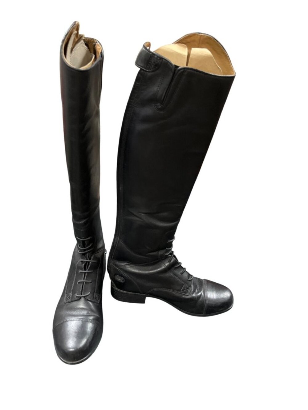Ariat Heritage wms black leather Knee equestrian riding boots sz 5 SKU 10-797